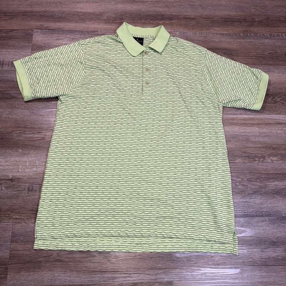 Steve & Barry's Authentic Outfitters Polo Shirt Mens XL Blue Green Stripes